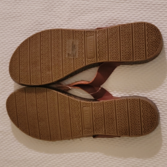 NWOT ESPRIT Leather Flip Flops: available in Brown & White- all Size:9 - Picture 4 of 8
